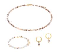 Parure serena en pierres agate botswana