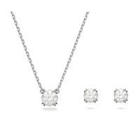 Parure Stilla, Taille ronde, Blanc, Métal rhodié OS