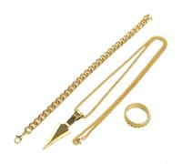 Parure Style pour punk Metal pour noirci 3 Ajustable Parure(three gold arrow)