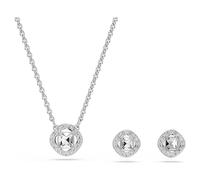 Parure Una Angelic, Taille ronde, Blanc, Métal rhodié OS