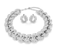 Parure Vienna, Parure (2), Tailles variées, Blanc, Métal rhodié OS