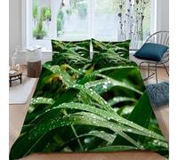 Parures de Lit 2 Personnes Herbe Verte Microfibre Douce Housse de Couette 240x260 Imprimé 3D Paysages de Printemps Housses Couette avec 2 Taies d'oreiller et Fermeture Éclair B.4158