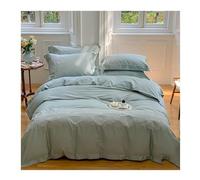 Parures de lit Parure de lit 4 pièces - Parure de lit légère for toutes les saisons, comprend 1 housse de couette, 1 drap, 2 taies d'oreiller Sets de Housses de Couettes(Blue,200x230cm-4pcs)