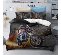 . Parures De Lit Personnes D Moto Hors Route Acrobatie Performance Num¿¿Rique Impression Literie Pi¿¿Ces ( Housse De Couette Et Taie D'ore