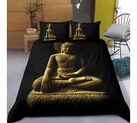 Parures De Lit Sets Bouddha Xcm Pi¿¿Ces Housse Couette Microfibre Confortable Ensemble Literie Chambre ¿¿ Coucher ¿¿L¿¿Gant Classique Lit Imprim¿¿