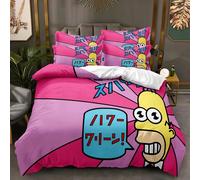 Parures De Lit Simpsons, Housses De Couette Et Taies D'oreiller Bart-Lisa King Size Pour Enfants Et Adolescents