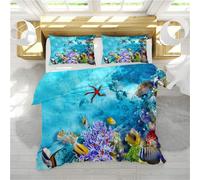 . Parures De Lit X Sets De Housses De Couettes Fille Cr¿¿Atif D Monde Tortue Dauphin Baleine M¿¿Duse Corail Literie King Size Housse De Couet