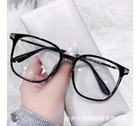 PARWANA Lunettes Anti-Fatigue Presbyte, Grandes Lunettes de Lecture, Anti-lumière Bleue, lecteurs d'ordinateur, Miroir à lumière Plate surdimensionné (Color : Black-Silver, Size : +350)