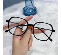 PARWANA Lunettes de Lecture Anti-éblouissantes, lecteurs d'ordinateur surdimensionnés, Anti-lumière Bleue, personnalité, lumière Plate, Miroir (Color : Black, Size : +200)