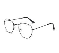 PARWANA Lunettes de Lecture ovales Classiques Anti-UV for Ordinateur, Anti-lumière Bleue, Miroir à lumière Plate for Femmes/Hommes (Color : Black, Size : +0.00)