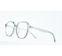 PARWANA Lunettes de Lecture surdimensionnées, Anti-UV, Anti-lumière Bleue, lecteurs d'ordinateur, Grand Miroir carré et Plat (Color : Gray, Size : +0.00)