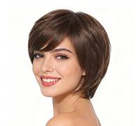 PARXITN Pixie Cut Perruque synthétique pour femme avec frange postiche naturelle