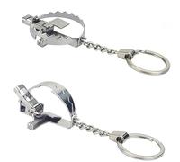 Paryou Porte-clés Piège à Ours Métal Jouet Trick Mini Piège à Souris 10cm Blague Drôle