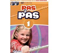 Pas à Pas 1 Flûte Traversière avec 2 CDs et DVD | Recueil de Chansons et Partitions Flûte Débutant Intermédiaire | Méthode Accompagnement Piano | Jaap Kastelein Klaas de Jong De Haske 60 Pages