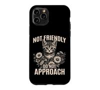 Pas Amical, ne Vous approchez Pas d'un Chat Sarcastique et Antisocial Coque pour iPhone 11 Pro