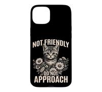 Pas Amical, ne Vous approchez Pas d'un Chat Sarcastique et Antisocial Coque pour iPhone 15 Plus