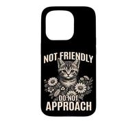 Pas Amical, ne Vous approchez Pas d'un Chat Sarcastique et Antisocial Coque pour iPhone 15 Pro