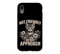 Pas Amical, ne Vous approchez Pas d'un Chat Sarcastique et Antisocial Coque pour iPhone XR