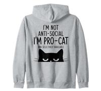 Pas Antisocial Juste Pro Chat Disponible Sélectivement Art Sweat à Capuche