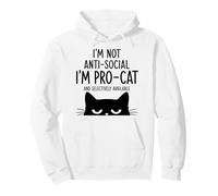 Pas Antisocial Juste Pro Chat Disponible Sélectivement Art Sweat à Capuche
