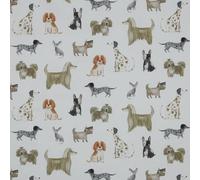 Pas au mètre, tissus à coudre, tissu pour enfants, 100 % coton : 0,5 m de tissu en coton avec animaux - chiens mignons comme animaux de compagnie