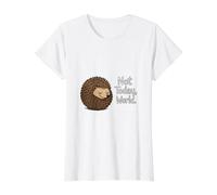 Pas Aujourd'hui, Conception introvertie de hérisson Mignon T-Shirt Graphique avec Valeur, Femme, Blanc, M