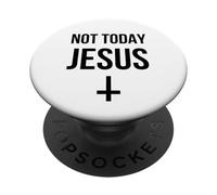 Pas Aujourd'hui Jésus - Une drôle de Croix renversée de Satan PopSockets PopGrip Adhésif