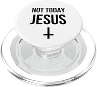 Pas Aujourd'hui Jésus - Une drôle de Croix renversée de Satan PopSockets PopGrip pour MagSafe