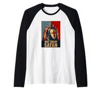 Pas Aujourd'hui Satan Christian Crusader Knight Cross Manche Raglan
