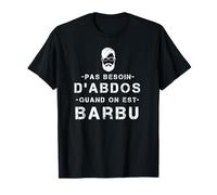 Pas Besoin d'Abdos quand on est barbu Humour Barbe T-Shirt