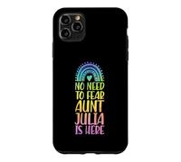 Pas Besoin de craindre : Tante Julia est là. Prénom : Rainbow Auntie Coque pour iPhone 11 Pro Max