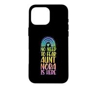 Pas Besoin de craindre, Tante Nora est là. Prénom : Rainbow Auntie Coque pour iPhone 16 Pro Max