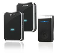 [Pas besoin de piles] Sonnette sans fil, kit de carillon électronique étanche avec 2 récepteurs enfichables, portée de 150 m, 45 mé