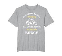 Pas Besoin de PSY Buggy Humour Buggy Homme Drole T-Shirt, Homme Grandes Tailles, Gris Chiné, 4X Tall