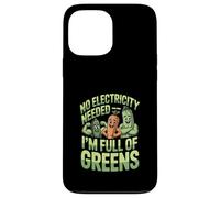 Pas Besoin d'électricité, Je suis Plein de légumes Verts végétaliens Coque pour iPhone 13 Pro Max