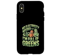 Pas Besoin d'électricité, Je suis Plein de légumes Verts végétaliens Coque pour iPhone X/XS