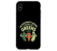 Pas Besoin d'électricité, Je suis Plein de légumes Verts végétaliens Coque pour iPhone XS Max