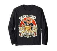 Pas blâme la société Satire Manche Longue