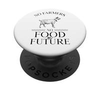 Pas d'agriculteurs, Pas de Nourriture, Pas d'avenir (Goat Graphic) PopSockets PopGrip Adhésif