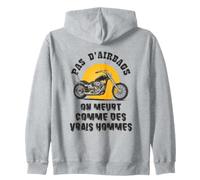 Pas d'airbags on Meurt comme des Vrais Hommes Citation Sweat à Capuche