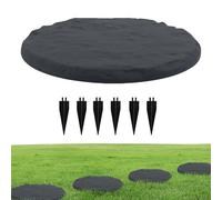 PAS - Dalles de jardin - Dalles de construction de paysage - Lot avec inserts pour - Décoration de sol extérieur en résine pour chemins