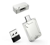 【Pas d'application】 Nanopell Clé USB C 64 Go, avec Couvercle Magnétique. Clé USB pour Smartphone Compatible avec lphone15+/Android/PC. avec Adaptateur USB Autonome, Cle USBC pour Photos et Données.