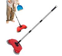 Pas de balai électrique - Balayeur de sol manuel - Balayeuse de nettoyage en bois dur - Balai à main avec poignée extensible - Balayeuse pour tapis de sol - Appareil de nettoyage pour surfaces