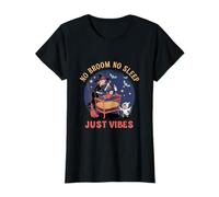 Pas de Balai, Pas de Sommeil, Juste des Vibrations pour Une Jeune mère, sorcière d'halloween T-Shirt