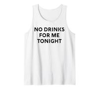 Pas de Boissons pour Moi ce Soir, White Lie Party, drôle et Sarcastique Débardeur