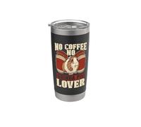 Pas de café Pas de propriétaire de cobaye Amateur de café Amateur de cochon d'Inde Gobelet isotherme en acier inoxydable double paroi