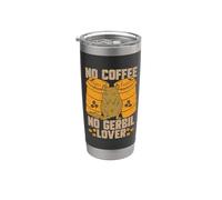 Pas de café, pas de propriétaire de hamster, amateur de café pour rongeurs, Gerbil Lover Gobelet isotherme en acier inoxydable double paroi