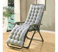 Pas De Chaise-1pcs Coussin De Chaise Longue Portable Patio De Jardin Inclinable Relaxer Patio Chaise Longue Pad Siège Extérieur Coussin De Chaise Longue, Gray, 155x48x8cm