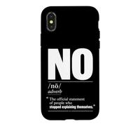 Pas de définition Dictionnaire Sens drôle Antisocial Coque pour iPhone X/XS
