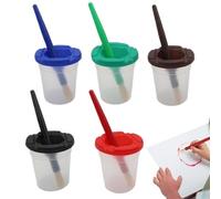 Pas de déversement de de peinture - Kit de support de peinture avec couvercle scellé, anti-fuite, support anti-déversement avec pinceaux, jouets pour pratiquer l'art précoce | Kit de peinture